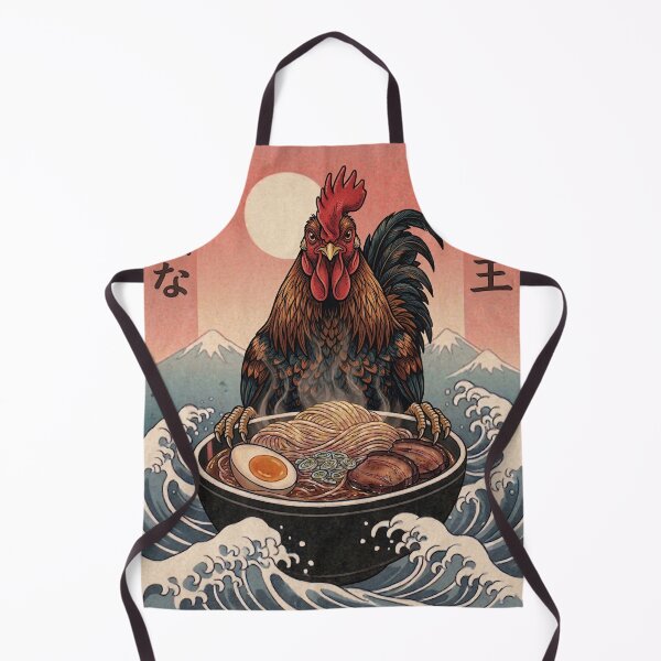 Item preview, Funny Chicken Japanese Ramen Noodles Vintage Kanagawa Wave designed and sold by FurryHavenPH.