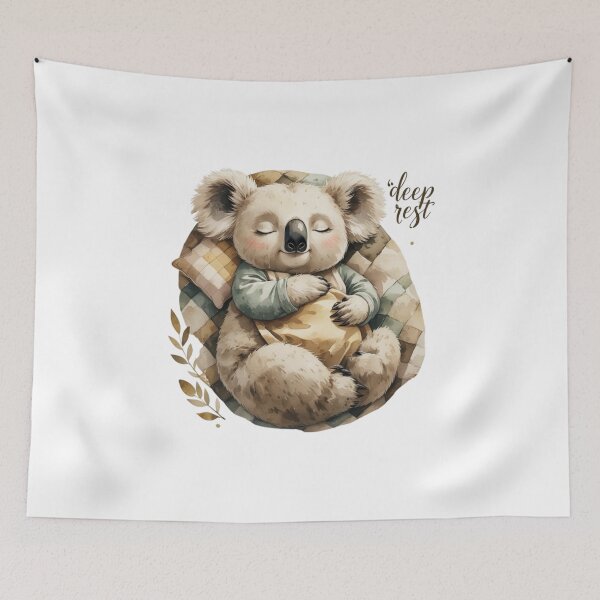 Item preview, Deep Rest Cute Vintage Koala Woodland Animal Nursery Art designed and sold by AQUILAKREO.