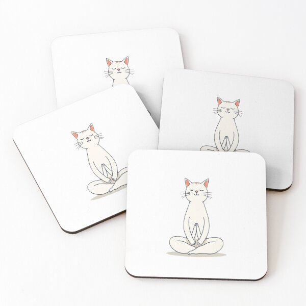 Item preview, Zen Meditating Cat Minimalist Yoga Feline Art designed and sold by artlife4.