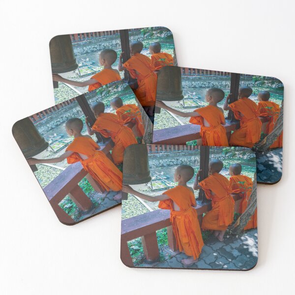 Item preview, Young Buddhist Munks, Wat Phra Kaew, Chiang Rai, Thailand designed and sold by Ross.A.Campbell.