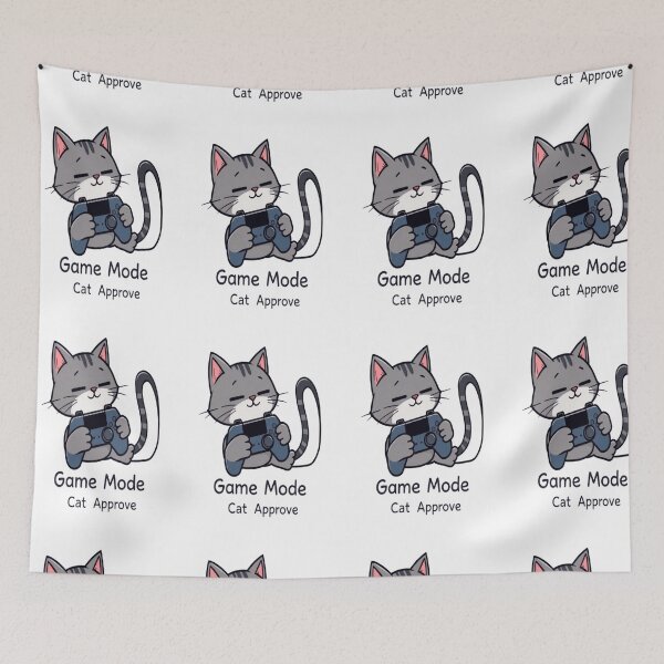 Item preview, Game Mode Cat Approve Funny Gaming Kitten Art designed and sold by artlife4.