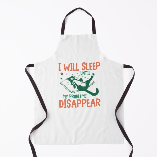 Item preview, I Will Sleep Until My Problems Disappear Funny Cat designed and sold by krystalRomanart.