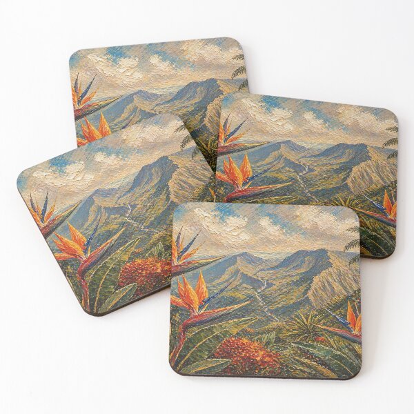 Item preview, Bird of Paradise Flower Reunion Island ocean - La Reunion Lovers designed and sold by artyfartypants.