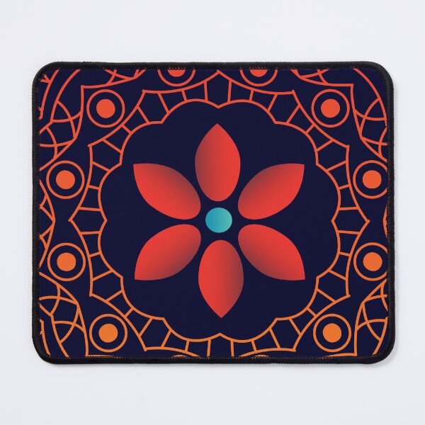 Item preview, Sunset Gradient Radiant Flower - Vibrant Geometric Line Art designed and sold by SolutionsArt.