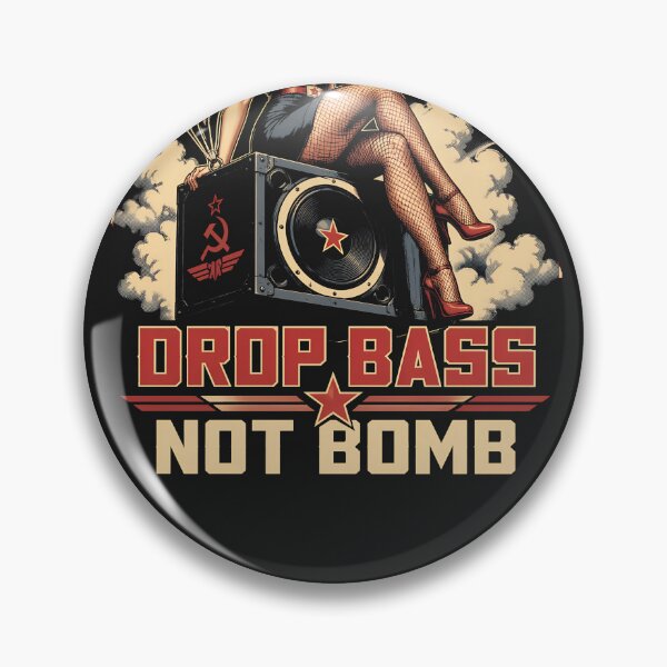 Item preview, Drop Bass Not Bomb ( Pin Up Version ) designed and sold by WULFLAND ARTS.