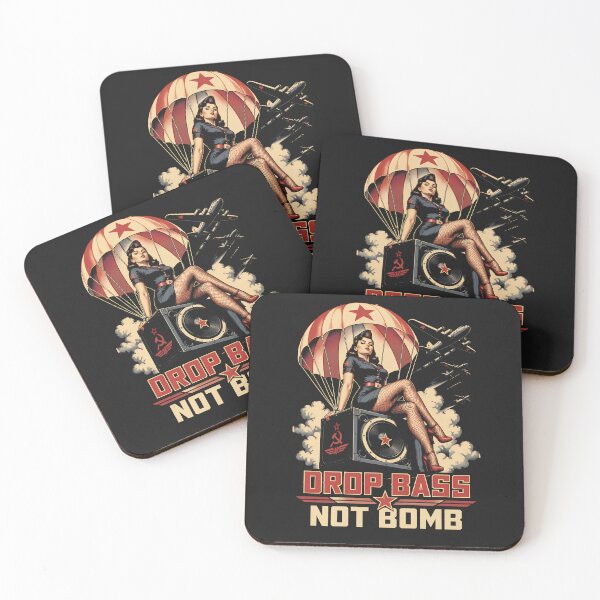 Item preview, Drop Bass Not Bomb ( Pin Up Version ) designed and sold by WULFLAND ARTS.