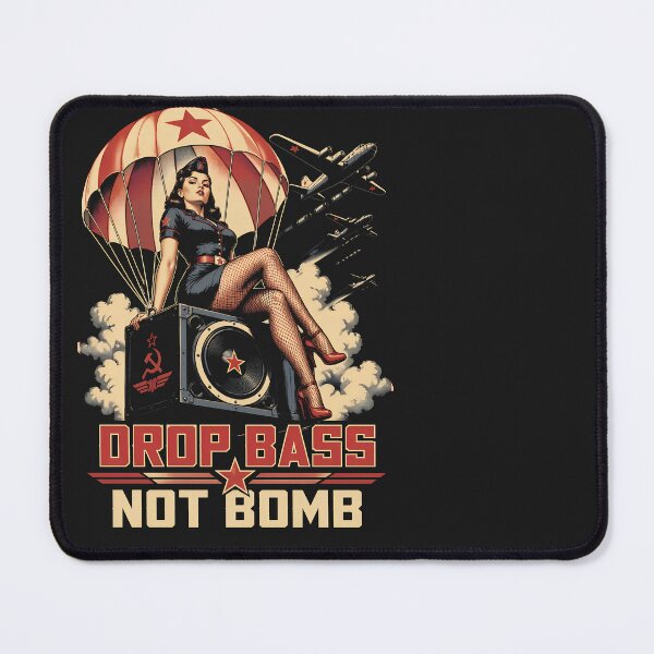Item preview, Drop Bass Not Bomb ( Pin Up Version ) designed and sold by WULFLAND ARTS.
