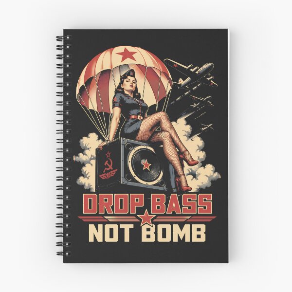 Item preview, Drop Bass Not Bomb ( Pin Up Version ) designed and sold by WULFLAND ARTS.