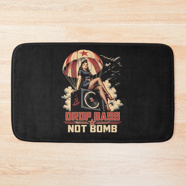 Item preview, Drop Bass Not Bomb ( Pin Up Version ) designed and sold by WULFLAND ARTS.