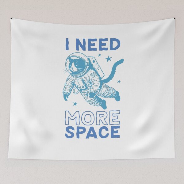 Item preview, I Need More Space Astronaut Cat designed and sold by krystalRomanart.