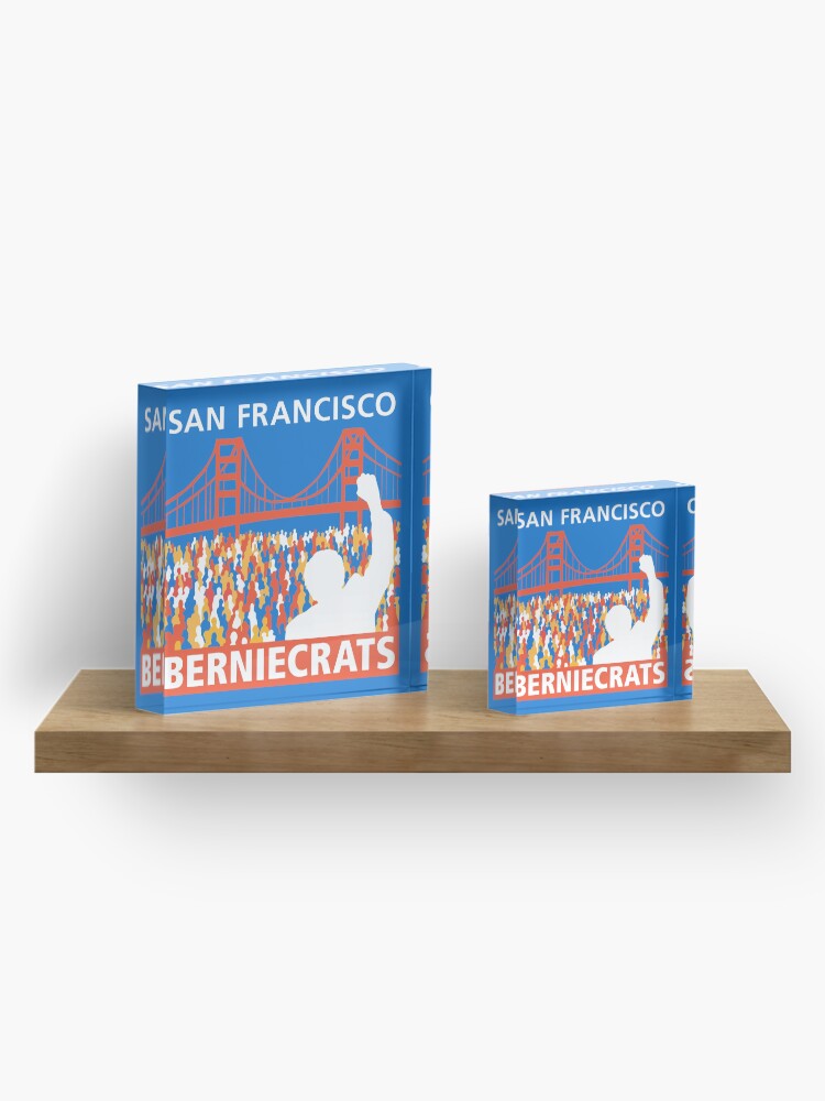 Alternate view of SF Berniecrats Acrylic Block