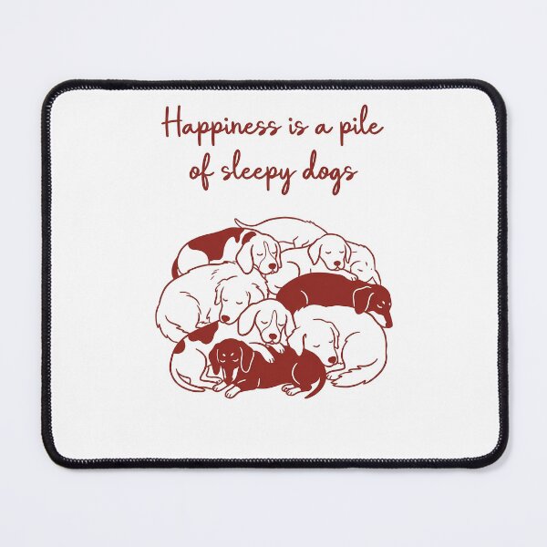 Item preview, Happiness Is A Pile Of Sleepy Dogs designed and sold by krystalRomanart.