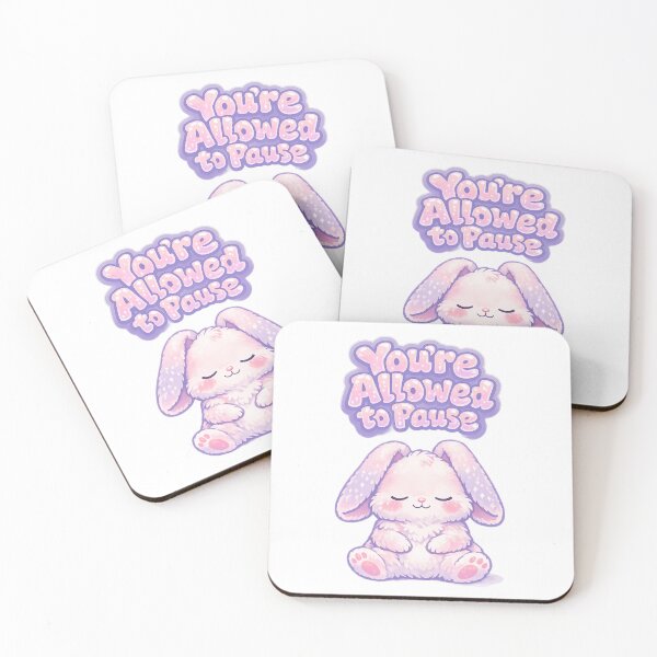 Item preview, You’re Allowed to Pause Bunny quote designed and sold by auraRM studio.