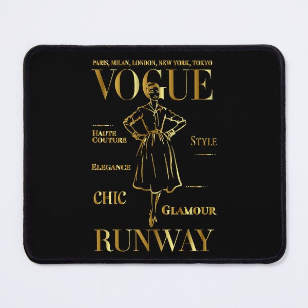Item preview, Golden Vogue Magazine Cover: Vintage Runway Style Art designed and sold by MalisoStickers.