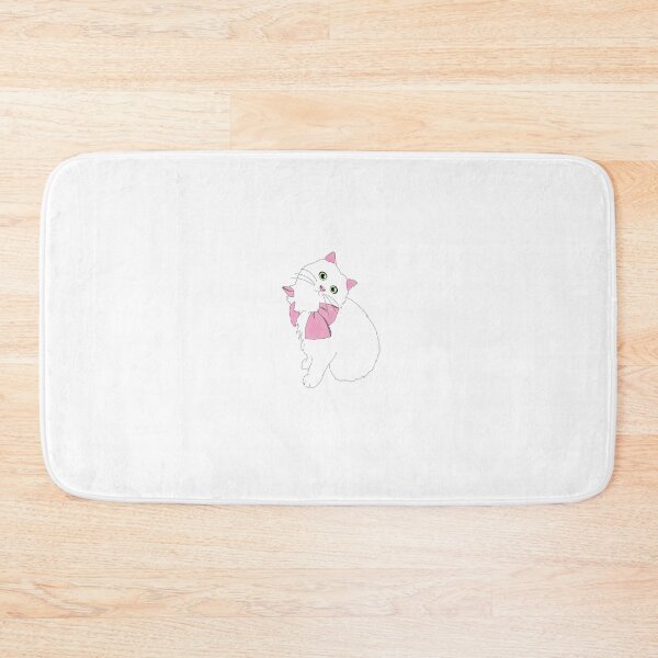 Item preview, elegant cat with pink ribbon designed and sold by sara747.