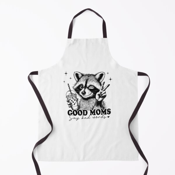 Item preview, Good Moms Say Bad Words Funny Raccoon Iced Coffee designed and sold by krystalRomanart.
