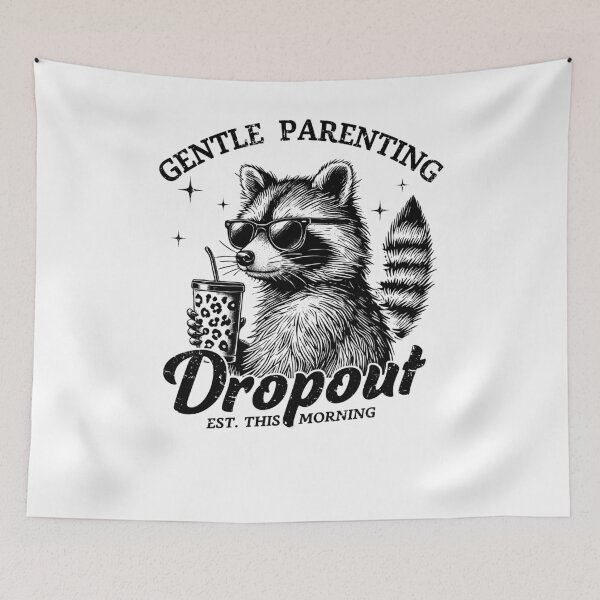 Item preview, Gentle Parenting Dropout Est. This Morningfunny Raccoon Sunglasses designed and sold by krystalRomanart.