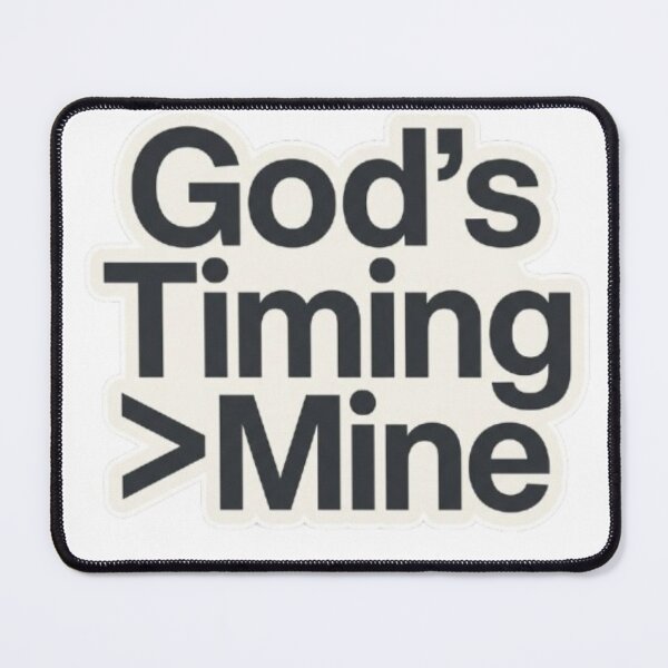Item preview, Gods Timing Over Mine Sticker | Minimal Christian Quote Aesthetic designed and sold by Nara8.