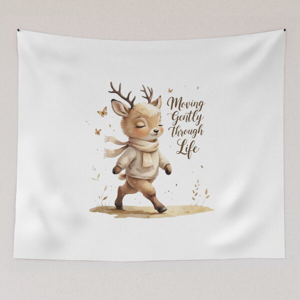 Item preview, Moving Gently Through Life Cute Vintage Deer Woodland Nursery designed and sold by AQUILAKREO.