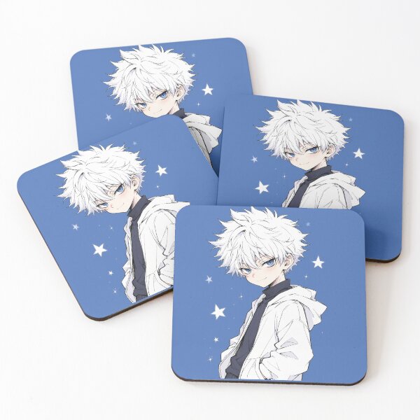Item preview, White Haired Anime Boy with Blue Eyes  designed and sold by bistuni.