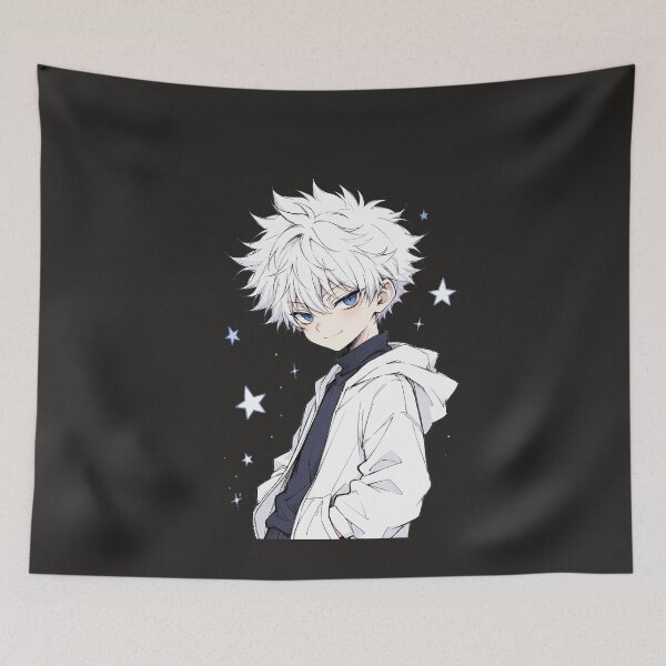Item preview, White Haired Anime Boy with Blue Eyes  designed and sold by bistuni.