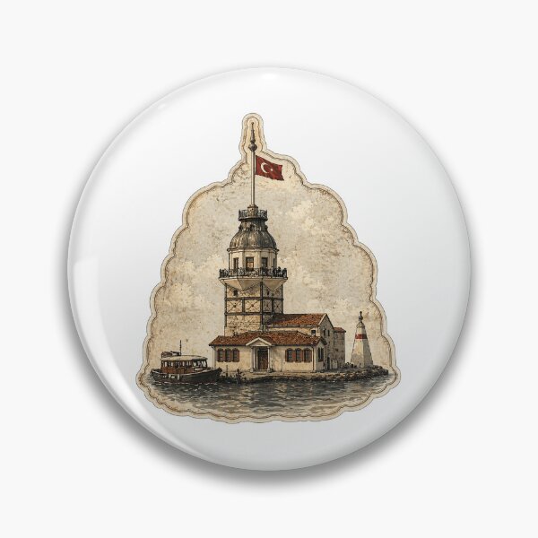 Item preview, Vintage Maiden's Tower Istanbul Travel designed and sold by AmJoJoe.