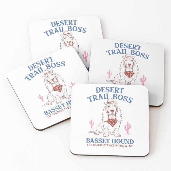 Item preview, Desert Trail Boss Basset Hound Saddest Eyes In The West designed and sold by krystalRomanart.