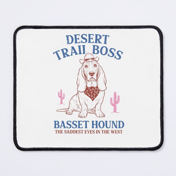 Item preview, Desert Trail Boss Basset Hound Saddest Eyes In The West designed and sold by krystalRomanart.
