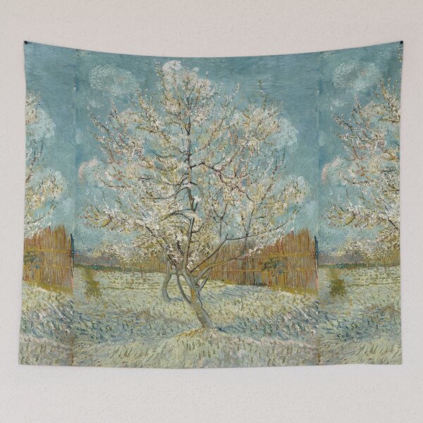 Item preview, The Pink Peach Tree by Vincent van Gogh: Post Impressionist Art Print designed and sold by artofuniverse.