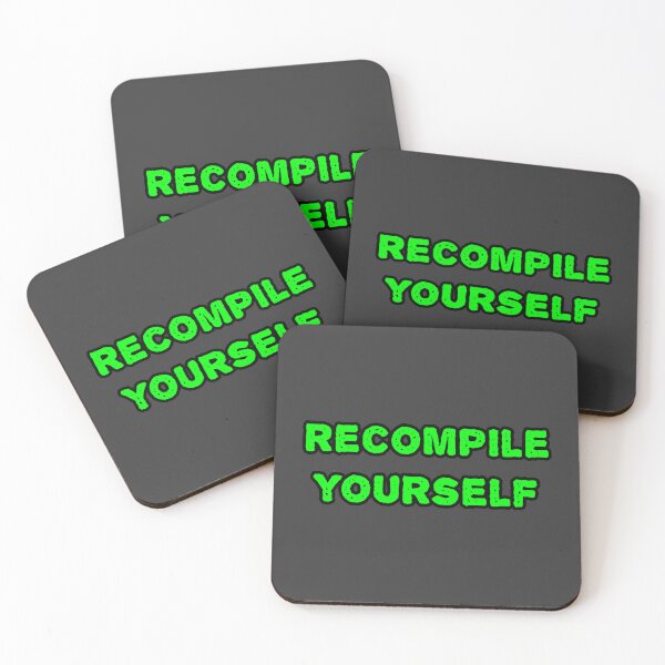 Item preview, Recompile Yourself Programming Humor – Coding Meme for Developers designed and sold by Nerd Romance Café.