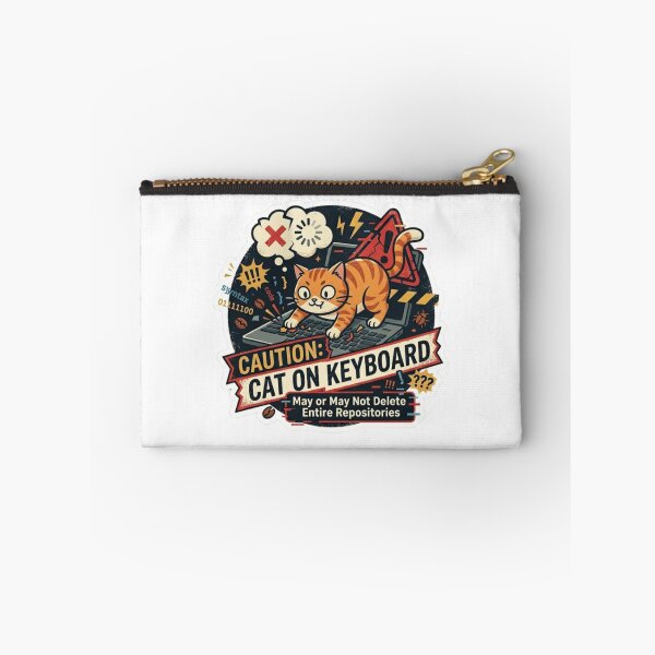Item preview, Caution: Cat on Keyboard - Funny Coding Chaos designed and sold by Zeyzep.