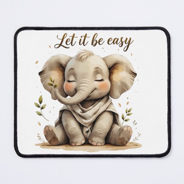 Item preview, Let It Be Easy Cute Vintage Elephant Baby Nursery Decor designed and sold by AQUILAKREO.