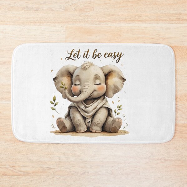 Item preview, Let It Be Easy Cute Vintage Elephant Baby Nursery Decor designed and sold by AQUILAKREO.