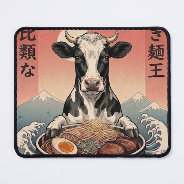 Item preview, Funny Cow Japanese Ramen Noodles Vintage Kanagawa Wave designed and sold by FurryHavenPH.