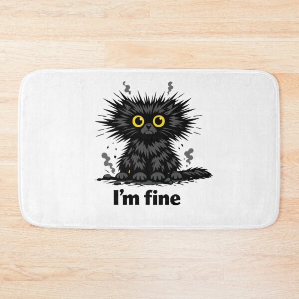 Item preview, I'm Fine Cat Struck by Lightning Funny designed and sold by SoftSproutstu.