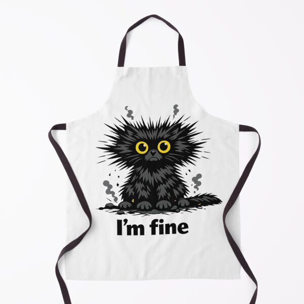 Item preview, I'm Fine Cat Struck by Lightning Funny designed and sold by SoftSproutstu.