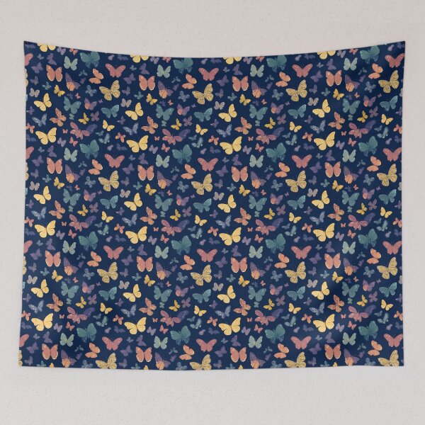 Item preview, Elegant Colorful Butterflies Flying Pattern Design designed and sold by NicolasGlowArt.