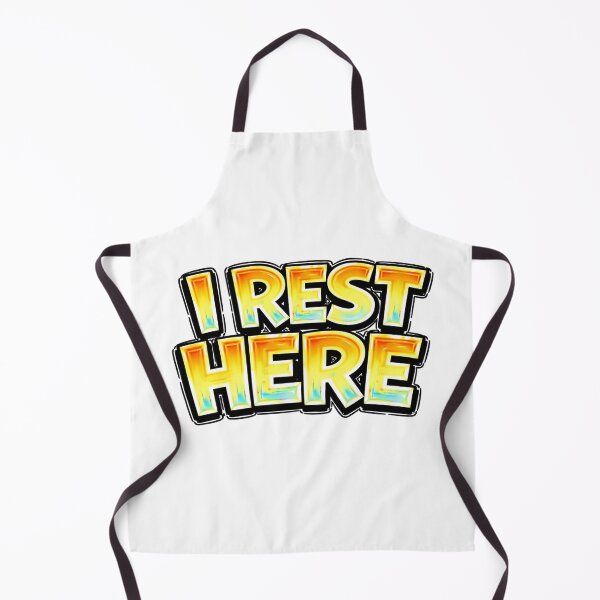 Item preview, I REST HERE – hand drawn childlike typography designed and sold by Mac Sketches.