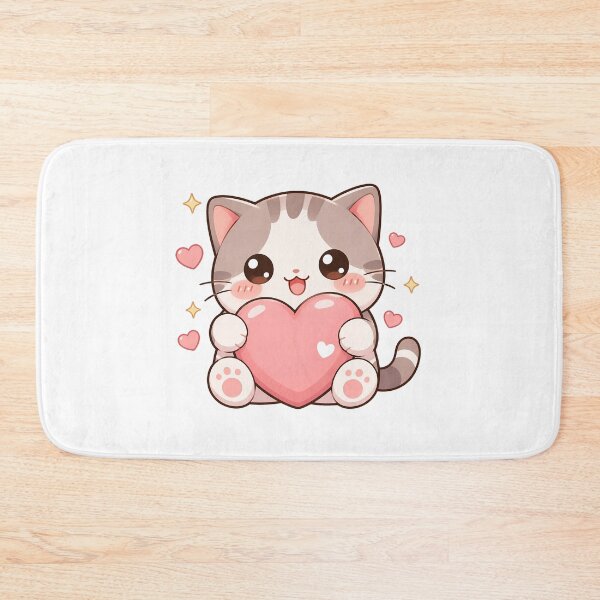 Item preview, Cute cat hugging a heart designed and sold by marilyndon.