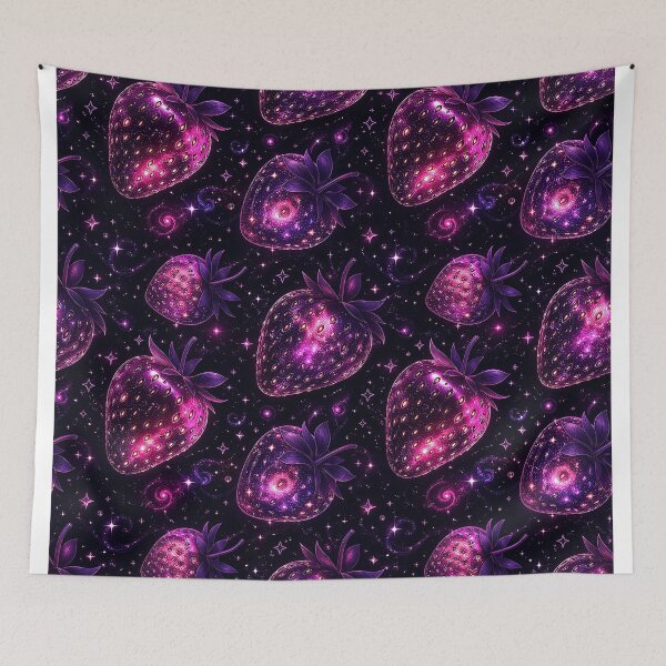 Item preview, Cosmic strawberries on a starry background designed and sold by Imprearte.