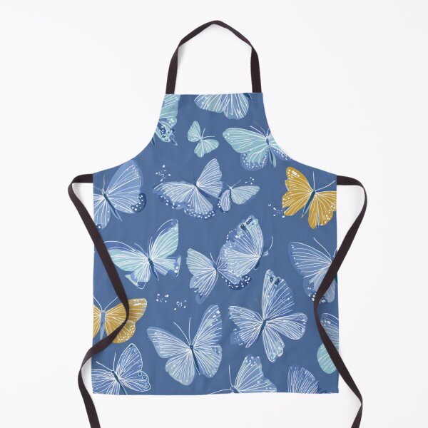 Item preview, Blue and Yellow Butterfly Pattern Aesthetic designed and sold by NicolasGlowArt.