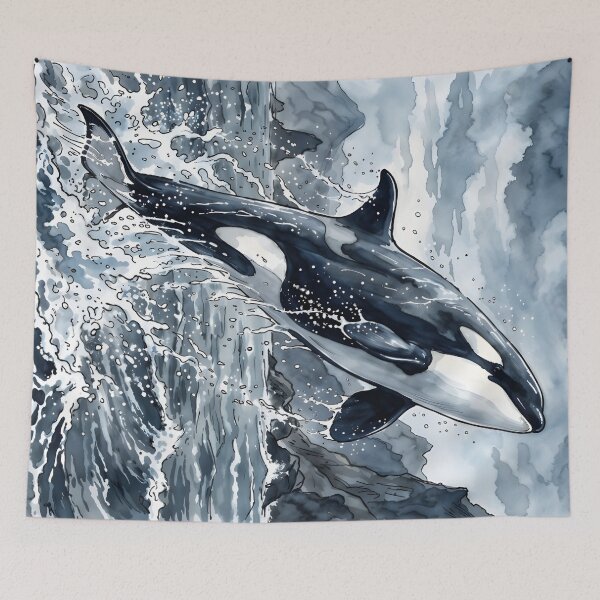 Item preview, Orca Orcinus Orca Pelagic Marine Life designed and sold by RubisLeaf.