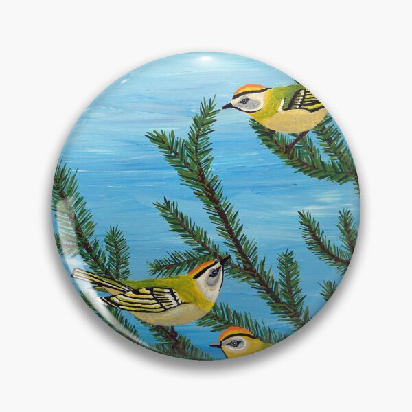Item preview, Three golden-crowned kinglets. (Bird of hope) designed and sold by Richard Leclerc, Artiste peintre.