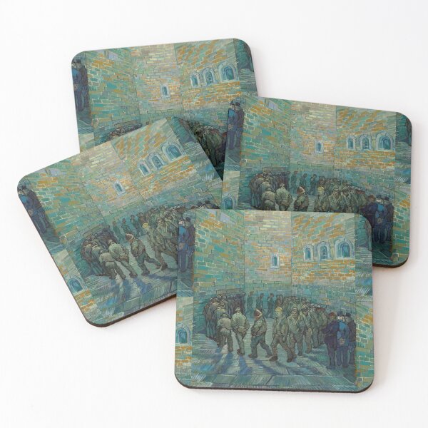 Item preview, The Prison Courtyard by Vincent van Gogh: Post Impressionist Fine Art Print designed and sold by artofuniverse.