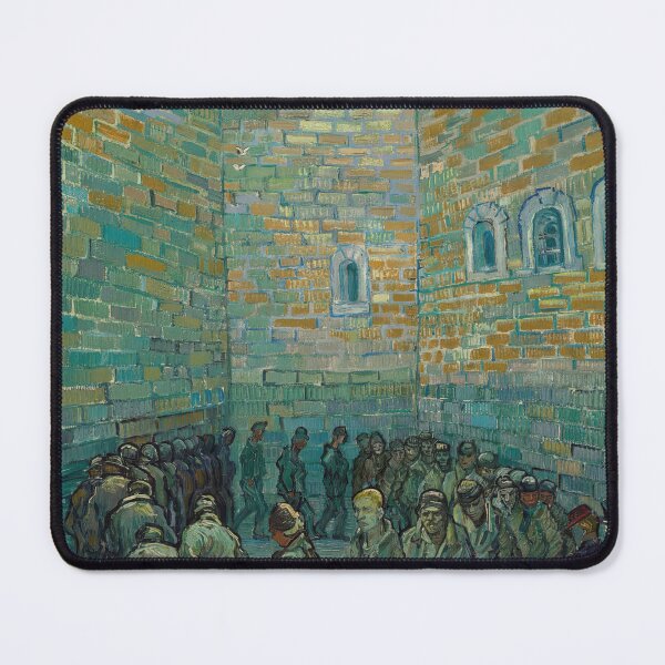 Item preview, The Prison Courtyard by Vincent van Gogh: Post Impressionist Fine Art Print designed and sold by artofuniverse.