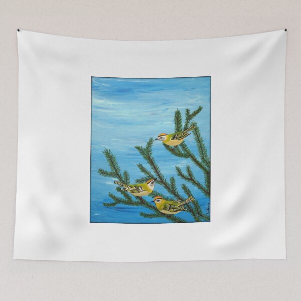 Item preview, Three golden-crowned kinglets. (Bird of hope) designed and sold by Richard Leclerc, Artiste peintre.