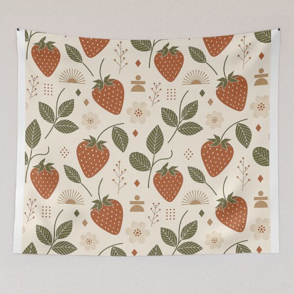 Item preview, Fresas y hojas simples designed and sold by Imprearte.