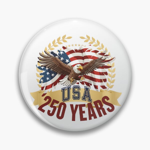 Item preview, 250 Years USA Anniversary Celebration Patriotic Eagle and Flag Design designed and sold by VibranPalette.