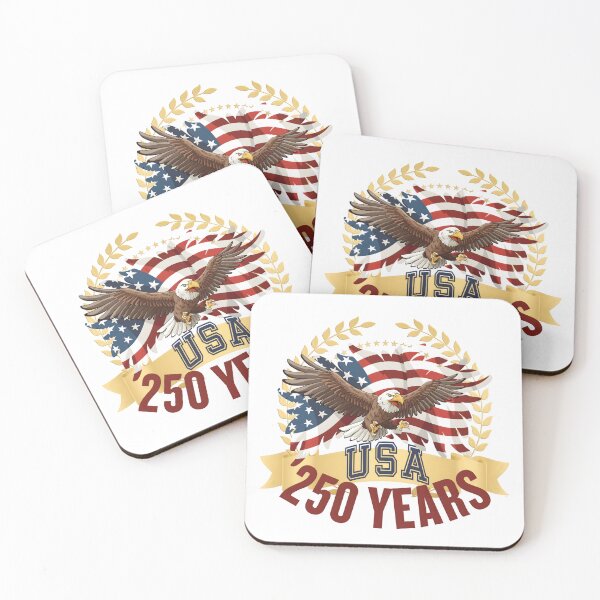 Item preview, 250 Years USA Anniversary Celebration Patriotic Eagle and Flag Design designed and sold by VibranPalette.
