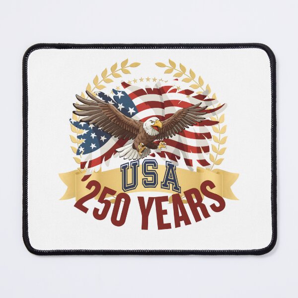 Item preview, 250 Years USA Anniversary Celebration Patriotic Eagle and Flag Design designed and sold by VibranPalette.